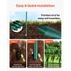 VEVOR Garden Stakes, 25 Pack, 82.68 inch, Plastic Coated Metal Tomato Stakes, Garden Sticks for Plants Support, with Pointed End and Non-Slip Bumps for Growing Climbing Plants, Outdoor Vegetables(1.2m*11mm)
