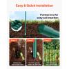 VEVOR Garden Stakes, 25 Pack, 82.68 inch, Plastic Coated Metal Tomato Stakes, Garden Sticks for Plants Support, with Pointed End and Non-Slip Bumps for Growing Climbing Plants, Outdoor Vegetables(1.8m*11mm)