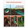 VEVOR Garden Stakes, 25 Pack, 82.68 inch, Plastic Coated Metal Tomato Stakes, Garden Sticks for Plants Support, with Pointed End and Non-Slip Bumps for Growing Climbing Plants, Outdoor Vegetables(2.4m*20mm)