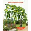 VEVOR Garden Stakes, 25 Pack, 82.68 inch, Plastic Coated Metal Tomato Stakes, Garden Sticks for Plants Support, with Pointed End and Non-Slip Bumps for Growing Climbing Plants, Outdoor Vegetables(1.5m*11mm)