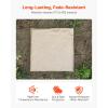 VEVOR Garden Stepping Stones, 4Pcs 15.5 x 15.5 in, Decorative Stepping Stones with Stakes, Weather-Resistant Plastic Pathway Pavers, Smooth Surface, Outdoor Walkway for Lawn Patio Landscape, Grey(Beige)