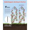 VEVOR Garden Trellis, 71 x 20 inch Rose Trellis, 4 Packs Garden Flower Rose Trellises with Powder-Coated Finish & Convenient Locking Design, Plant Support Trellises for Flowers, Vegetables, Roses(6 Packs-Style2)