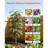 VEVOR Garden Trellis, 71 x 20 inch Rose Trellis, 4 Packs Garden Flower Rose Trellises with Powder-Coated Finish & Convenient Locking Design, Plant Support Trellises for Flowers, Vegetables, Roses(4 Packs-Style2)