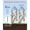 VEVOR Garden Trellis, 71 x 20 inch Rose Trellis, 4 Packs Garden Flower Rose Trellises with Powder-Coated Finish & Convenient Locking Design, Plant Support Trellises for Flowers, Vegetables, Roses(2 Packs-Style2)