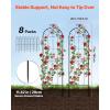 VEVOR Garden Trellis, 71 x 20 inch Rose Trellis, 4 Packs Garden Flower Rose Trellises with Powder-Coated Finish & Convenient Locking Design, Plant Support Trellises for Flowers, Vegetables, Roses(8 Packs-Style2)