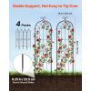 VEVOR Garden Trellis, 71 x 20 inch Rose Trellis, 4 Packs Garden Flower Rose Trellises with Powder-Coated Finish & Convenient Locking Design, Plant Support Trellises for Flowers, Vegetables, Roses(4 Packs-Style2)