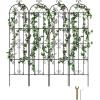 VEVOR Garden Trellis for Climbing Plants, 71 x 20 in, 6 Packs Rustproof Metal Garden Flower Trellis, Outdoor Climbing Rose Clematis Cucumbers Trellis Decorative for Courtyards Lawns(87”H x 20”W)