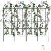 VEVOR Garden Trellis for Climbing Plants, 71 x 20 in, 6 Packs Rustproof Metal Garden Flower Trellis, Outdoor Climbing Rose Clematis Cucumbers Trellis Decorative for Courtyards Lawns(71”Hx 20”W)