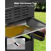 VEVOR Gas Grill, 4 Burner Propane Gas Grill with Side Burner, 425 SQ.In Grilling Area, Carbon Steel Enamel Grates, Outdoor 52,000 BTU Patio Garden BBQ Grills with Two Side Shelves, Stainless Steel(4+1 Burner Carbon Steel)