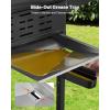 VEVOR Gas Grill, 4 Burner Propane Gas Grill with Side Burner, 425 SQ.In Grilling Area, Carbon Steel Enamel Grates, Outdoor 52,000 BTU Patio Garden BBQ Grills with Two Side Shelves, Stainless Steel(3 Burner Carbon Steel)