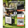 VEVOR Gas Grill, 4 Burner Propane Gas Grill with Side Burner, 425 SQ.In Grilling Area, Carbon Steel Enamel Grates, Outdoor 52,000 BTU Patio Garden BBQ Grills with Two Side Shelves, Stainless Steel(4+1 Burner Stainless Steel)
