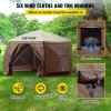 VEVOR Gazebo Screen Tent, 12 x 12 ft, 6 Sided Pop-up Camping Canopy Shelter Tent with Mesh Windows, Portable Carry Bag, Ground Stakes, Large Shade Tents for Outdoor Camping, Lawn and Backyard