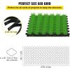 VEVOR Ground Grid 27 ft x 4 ft, 1885 lbs per Sq Ft Load Geo Grid, 2″ Depth Permeable Stabilization System for DIY Patio, Walkway, Shed Base, Light Vehicle Driveway, Parking Lot, Grass, and Gravel(27ft x 4ft)