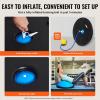 VEVOR Half Exercise Ball Trainer, 23/26 inch Balance Ball Trainer, 1500lbs Capacity Stability Ball, Yoga Ball with Resistance Bands & Foot Pump, Strength Fitness Ball for Home Gym Full Body Workout(23″ Particle Blue)
