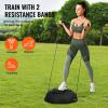 VEVOR Half Exercise Ball Trainer, 23/26 inch Balance Ball Trainer, 1500lbs Capacity Stability Ball, Yoga Ball with Resistance Bands & Foot Pump, Strength Fitness Ball for Home Gym Full Body Workout(26″ Water flow Black)