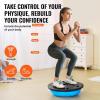 VEVOR Half Exercise Ball Trainer, 23/26 inch Balance Ball Trainer, 1500lbs Capacity Stability Ball, Yoga Ball with Resistance Bands & Foot Pump, Strength Fitness Ball for Home Gym Full Body Workout(23″ Particle Blue)