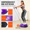 VEVOR Half Exercise Ball Trainer, 23/26 inch Balance Ball Trainer, 1500lbs Capacity Stability Ball, Yoga Ball with Resistance Bands & Foot Pump, Strength Fitness Ball for Home Gym Full Body Workout(23″ Ripple Purple)