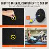 VEVOR Half Exercise Ball Trainer, 23/26 inch Balance Ball Trainer, 1500lbs Capacity Stability Ball, Yoga Ball with Resistance Bands & Foot Pump, Strength Fitness Ball for Home Gym Full Body Workout(26″ Water flow Black)