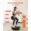 VEVOR Half Exercise Ball Trainer, 23/26 inch Balance Ball Trainer, 1500lbs Capacity Stability Ball, Yoga Ball with Resistance Bands & Foot Pump, Strength Fitness Ball for Home Gym Full Body Workout(23″ Particle Black)