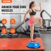 VEVOR Half Exercise Ball Trainer, 23/26 inch Balance Ball Trainer, 1500lbs Capacity Stability Ball, Yoga Ball with Resistance Bands & Foot Pump, Strength Fitness Ball for Home Gym Full Body Workout(23″ Ripple Blue)