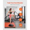 VEVOR Half Exercise Ball Trainer, 23/26 inch Balance Ball Trainer, 1500lbs Capacity Stability Ball, Yoga Ball with Resistance Bands & Foot Pump, Strength Fitness Ball for Home Gym Full Body Workout(23″ Particle Black)