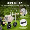 VEVOR Hose Reel Cart, Hold Up to 250 ft of 5/8’’ Hose, Garden Water Hose Carts Mobile Tools with 4 Wheels, Heavy Duty Powder-Coated Steel Outdoor Planting with Storage Basket, for Garden, Yard, Lawn(250 ft)