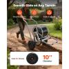 VEVOR Hose Reel Cart, Hold Up to 250 ft of 5/8’’ Hose, Garden Water Hose Carts Mobile Tools with 4 Wheels, Heavy Duty Powder-Coated Steel Outdoor Planting with Storage Basket, for Garden, Yard, Lawn(2 in 1 – 200 ft)
