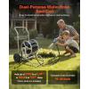 VEVOR Hose Reel Cart, Hold Up to 250 ft of 5/8’’ Hose, Garden Water Hose Carts Mobile Tools with 4 Wheels, Heavy Duty Powder-Coated Steel Outdoor Planting with Storage Basket, for Garden, Yard, Lawn(2 in 1 – 200 ft)
