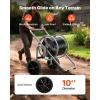 VEVOR Hose Reel Cart, Hold Up to 250 ft of 5/8’’ Hose, Garden Water Hose Carts Mobile Tools with 4 Wheels, Heavy Duty Powder-Coated Steel Outdoor Planting with Storage Basket, for Garden, Yard, Lawn(200 ft)