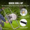 VEVOR Hose Reel Cart, Hold Up to 250 ft of 5/8’’ Hose, Garden Water Hose Carts Mobile Tools with 4 Wheels, Heavy Duty Powder-Coated Steel Outdoor Planting with Storage Basket, for Garden, Yard, Lawn(175 ft)