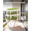 VEVOR Hydroponics Growing System Kit, 3-Tier 108 Sites UPVC Pipe Hydroponic Grow Kit with Timed Irrigation, Thickened Hydroponic Pipes, Indoor Home Garden Vegetable Planting Grow Kits for Fruit Herb(White – Standard Version)