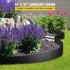 VEVOR Landscape Edging, 10 inch Depth 40 ft Total Length, Recycled HDPE Coiled Terrace Board, Flexible Bender Border for Landscaping, Lawn, Garden, Yard, Against Invading Weeds, Black(40 FT)