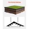 VEVOR Landscape Edging, 20 ft x 2 in Plastic Garden Border Edging with 20 Spikes, No Dig, Flexible Lawn Edgings Roll, UV-Resistant Mini Fence Borders Pathway Edgings for Flower Beds Yard Paver(60ft*1.7in（L-shaped）)