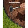 VEVOR Landscape Edging, 20 ft x 2 in Plastic Garden Border Edging with 20 Spikes, No Dig, Flexible Lawn Edgings Roll, UV-Resistant Mini Fence Borders Pathway Edgings for Flower Beds Yard Paver(100ft*1.5in（L-shaped）)