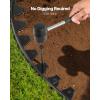 VEVOR Landscape Edging, 20 ft x 2 in Plastic Garden Border Edging with 20 Spikes, No Dig, Flexible Lawn Edgings Roll, UV-Resistant Mini Fence Borders Pathway Edgings for Flower Beds Yard Paver(60ft*1.7in（L-shaped）)