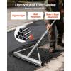 VEVOR Landscape Rake, 36″ Head Aluminum Lake Weed Rake with 75″ Long Handle for Loosening Soil, Lawn Care, Weeding Lake, Garden, Silver(60 inch)