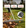VEVOR Landscape Rake, 36 inch Wide Head 133 inch Handle, Large Heavy Duty Aluminum Landscaping Leaf Rake Tool, Asphalt Level for Loosening Soil, Garden & Yard, Pond Gravel & Beach Lawn Care, 52ft Rope(102 inch)