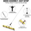 VEVOR Landscape Rake, 36 inch Wide Head 133 inch Handle, Large Heavy Duty Aluminum Landscaping Leaf Rake Tool, Asphalt Level for Loosening Soil, Garden & Yard, Pond Gravel & Beach Lawn Care, 52ft Rope(102.36 inch)