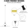 VEVOR Landscape Rake, 36 inch Wide Head 133 inch Handle, Large Heavy Duty Aluminum Landscaping Leaf Rake Tool, Asphalt Level for Loosening Soil, Garden & Yard, Pond Gravel & Beach Lawn Care, 52ft Rope(102.36 inch)