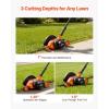 VEVOR Lawn Edger, 8-inch Blade Length, 12 Amp Electric Edger Lawn Tool, 4000 RPM, with 3-Position Blade Depth, 65 Mn, Pivoting Handle, Dual Wheels, for Lawns, Driveways, Yards, and Sidewalk Edges(12 Amp)