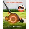 VEVOR Lawn Edger, 8-inch Blade Length, 12 Amp Electric Edger Lawn Tool, 4000 RPM, with 3-Position Blade Depth, 65 Mn, Pivoting Handle, Dual Wheels, for Lawns, Driveways, Yards, and Sidewalk Edges(12 Amp)