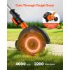 VEVOR Lawn Edger, 8-inch Blade Length, 12 Amp Electric Edger Lawn Tool, 4000 RPM, with 3-Position Blade Depth, 65 Mn, Pivoting Handle, Dual Wheels, for Lawns, Driveways, Yards, and Sidewalk Edges(20 V+new version)