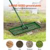 VEVOR Lawn Leveling Rake, 36″x10″ Level Lawn Tool, Heavy-Duty Lawn Leveler with 78″ Steel Extended Handle, Yard Leveling Rake Suit for Garden, Golf Lawn, Farm(30″x10″)