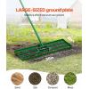 VEVOR Lawn Leveling Rake, 36″x10″ Level Lawn Tool, Heavy-Duty Lawn Leveler with 78″ Steel Extended Handle, Yard Leveling Rake Suit for Garden, Golf Lawn, Farm(36″x10″)