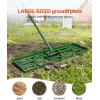 VEVOR Lawn Leveling Rake, 36″x10″ Level Lawn Tool, Heavy-Duty Lawn Leveler with 78″ Steel Extended Handle, Yard Leveling Rake Suit for Garden, Golf Lawn, Farm(48″x10″)