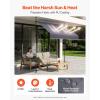 VEVOR Manual Retractable Awning, 78″ Outdoor Retractable Patio Awning Sunshade Shelter, Height Adjustable Patio Door Window Canopy with Manual Crank Handle for Backyard, Garden, Balcony, Dark Gray
