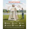 VEVOR Pop up Sports Tent, 8 Sizes Optional Clear Bubble Tent for 1-6 Person, Waterproof Outdoor Pod with Floor Mat & Top Cover, Garden Igloo Dome Tents Camping Shelter for Sports Watching(Beige + Clear)