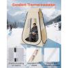 VEVOR Pop up Sports Tent, 8 Sizes Optional Clear Bubble Tent for 1-6 Person, Waterproof Outdoor Pod with Floor Mat & Top Cover, Garden Igloo Dome Tents Camping Shelter for Sports Watching(Beige + Clear)