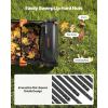 VEVOR Push Lawn Sweeper, 26 in Leaf & Grass Collector with 7 cu. ft. Hopper Bag, Adjustable Brush Height & Spinning Brushes, Heavy Duty Yard Sweeper with Rubber Wheels for Leaves Grass Cleanup(30 inch Replacement Brush)