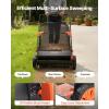 VEVOR Push Lawn Sweeper, 26 in Leaf & Grass Collector with 7 cu. ft. Hopper Bag, Adjustable Brush Height & Spinning Brushes, Heavy Duty Yard Sweeper with Rubber Wheels for Leaves Grass Cleanup(26 inch Upgraded Version)